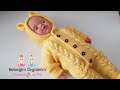 Kaponlu sa rgl tulum modeli  hooded baby overall knitting  1 ya 1 year