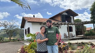 AVÓ E NETO FAZEM UMA CASA DOS SONHOS- CASA DE PEDRA EM ARMAZÉM SC