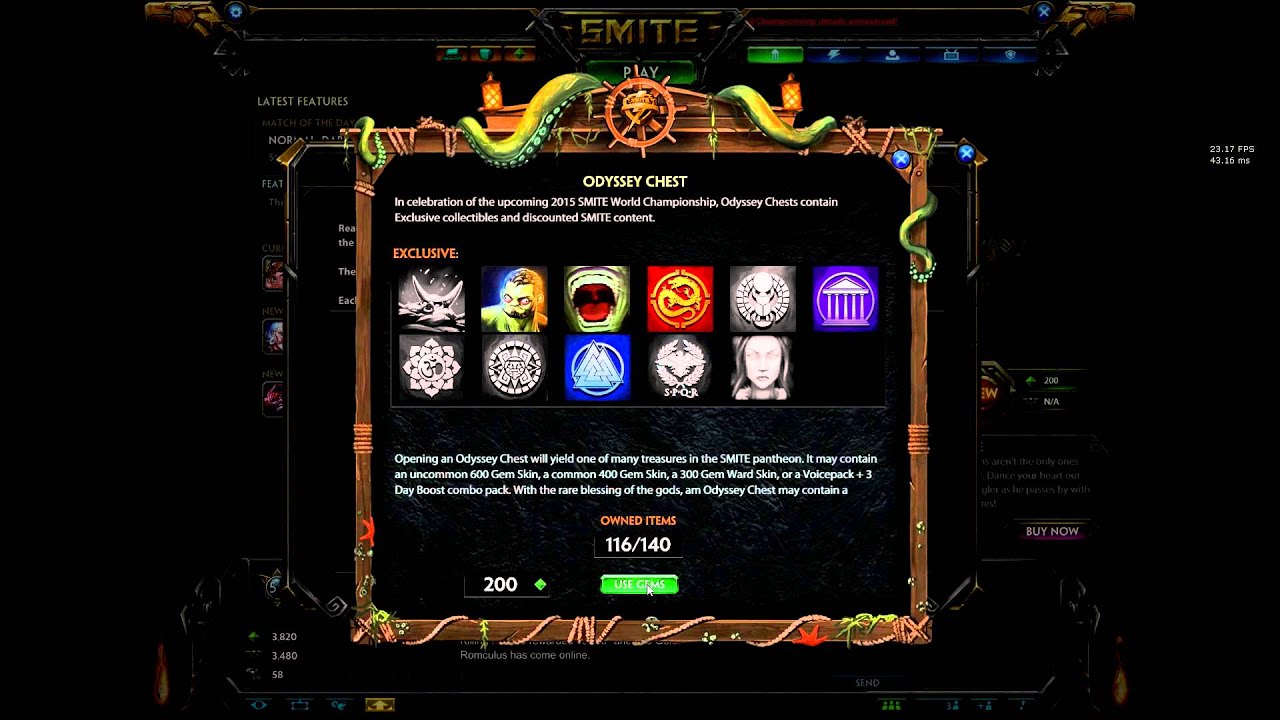 smite all odyssey chests opened 150 spent youtube