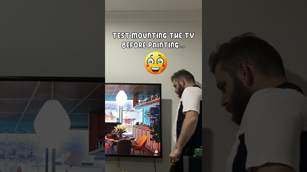 Setting up the cinema room 