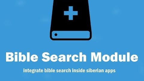 Bible Widget Module for Siberian CMS