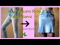 DE PANTALÓN ROTO A FALDA TENDENCIA:DIY