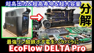 【マネるな危険】最大6000W出力の最強ポータブル電源を分解EcoFlow DELTA Pro をバラバラにして超高寿命、超高速充電、超大容量（リン酸鉄バッテリ）の中身に迫る TearDown