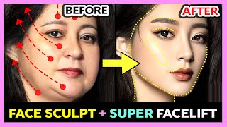 ✨ FACE SCULPT + SUPER FACELIFT MASSAGE | REDUCE WRINKLES, SMOOTH FACIAL CONTOUR, SLIM & TONED FACE screenshot 5