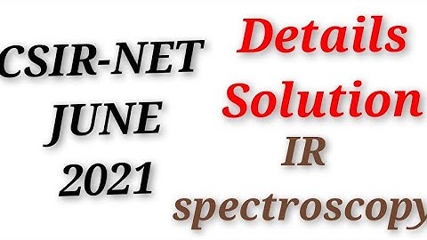 CSIR-NET June 2021||Questions Solution||Vibrational Spectroscopy||Molecular Spectroscopy.