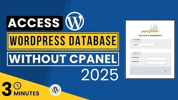 Access WordPress Mysql Database Without Cpanel 2025 | WordPress Database Access Plugin