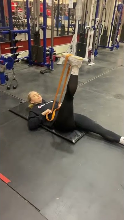Laying Hamstring Stretch w/ Band