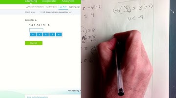IXL | Solve multi-step inequalities | 8th grade math