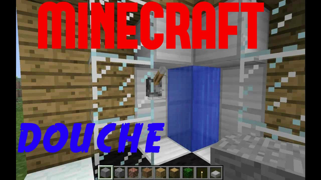 Minecraft:Comment faire une douche - YouTube