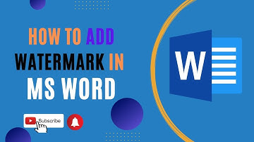 How to Add Watermark in MS word 2022