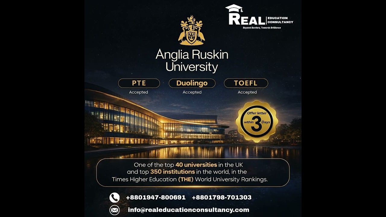 🎓✨ Study at Anglia Ruskin University (ARU)