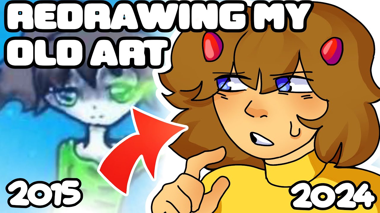 Redrawing my OLD ART | Art Stream - YouTube