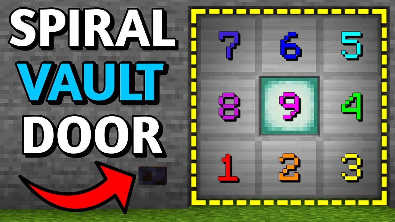 Minecraft 3x3 SPIRAL VAULT DOOR in Bedrock Edition 1.21 (MCPE/Xbox/PS4 ...