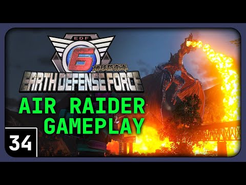 Letu0027s Play Earth Defense Force 6 - Air Raider Gameplay part 34 | The New Kaiju