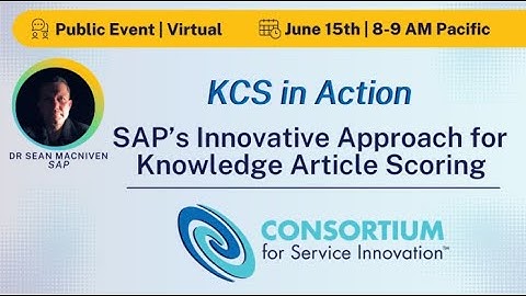 KCS in Action - SAP