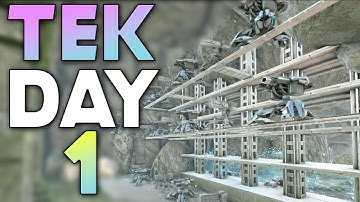 TAKING OUR CAVE AND GETTING TEK ON DAY 1 ON MTS! | ARK: Survival Evolved