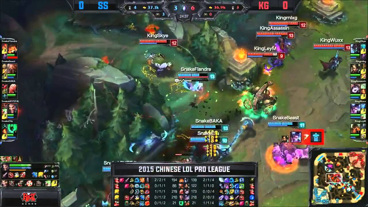 Team Snakes vs Team King - Game 1 Quarterfinals - LPL Spring 2015 [Highlights]