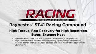 Raybestos ST41 Racing Brake Pad Formulation by Raybestos Brakes 549 views 4 years ago 54 seconds