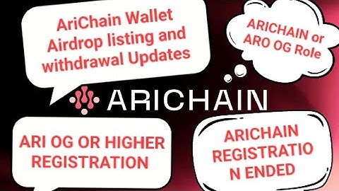 ARICHAIN WALLET AIRDROP LISTING AND WITHDRAWAL UPDATES | ARICHAIN OR ARI ROLE OR HIGHER REGISTRATION