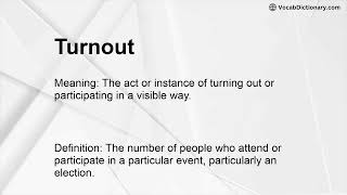 Turnout Meaning
