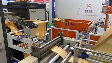Chinaplas 2023 drawstring garbage bag on roll machine with auto sticker whatsapp:0086-13616770683
