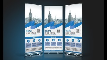How To Design Professional Roll Up Banner - Photoshop Tutorial