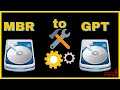 Convert MBR to GPT without data loss using a free tool