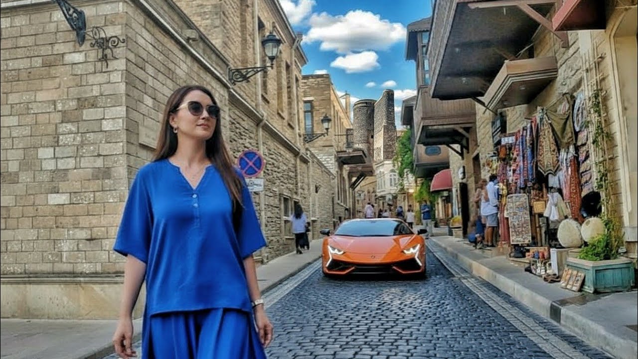 Bakı - Piyada Gəzinti Turu (21 Avqust 2025) İçərişəhər - Baku Walking tour, Azerbaijan 4k Баку, Baki