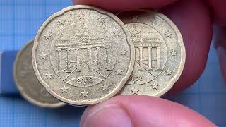 20 euro cent 2008 Germany - RARE Defect F 19.000.000