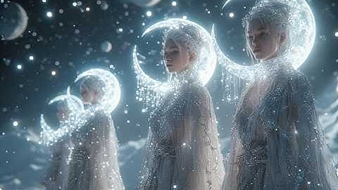 The Moonlight-skinned Lunarix, a race from the Andromeda Galaxy  | AI Generated Video 500