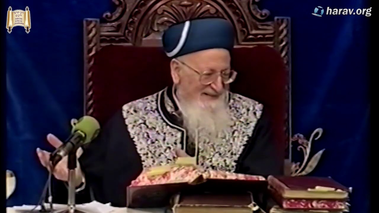 הלכות הכנות לשבת | פרשת משפטים | כא' שבט תשסה | מרן הרב מרדכי אליהו