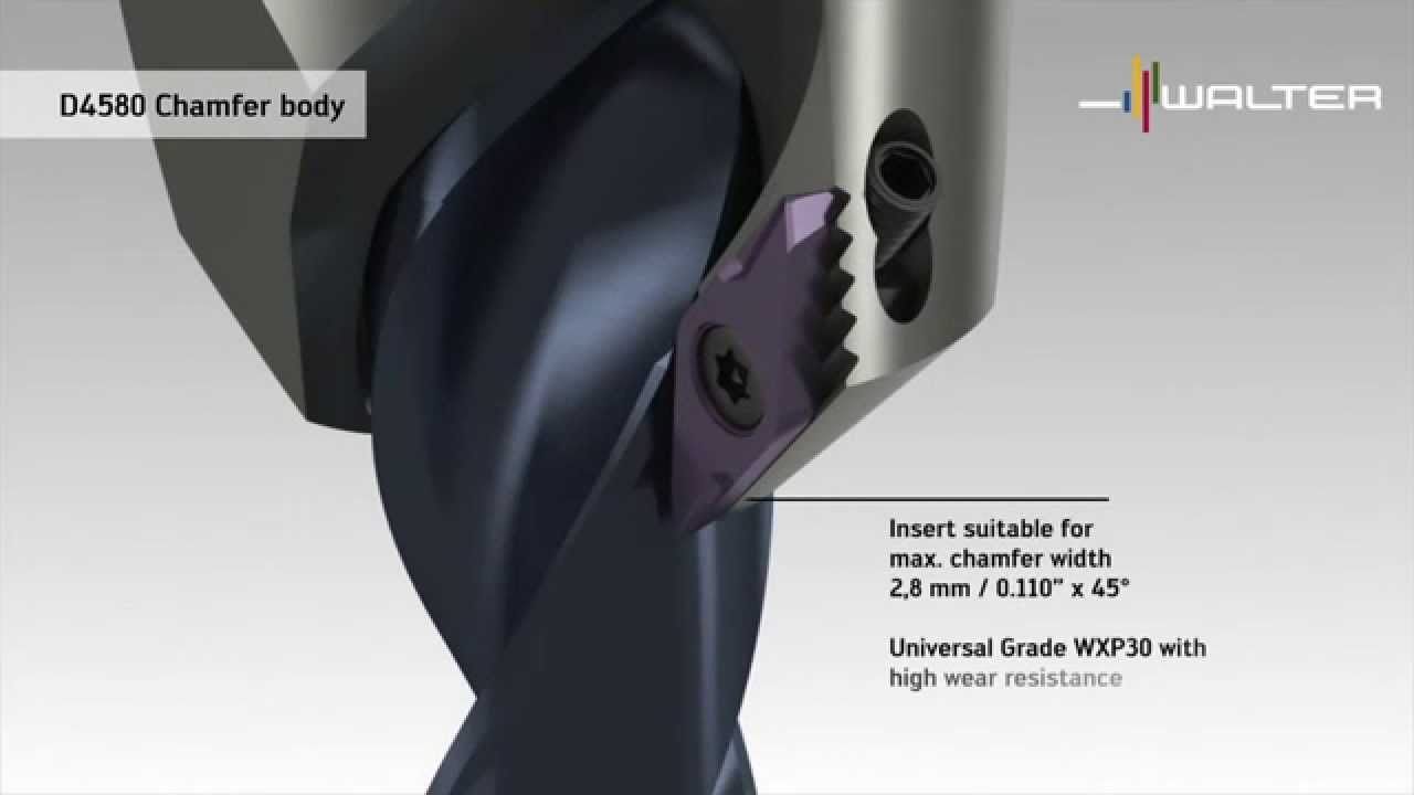 Walter Xtratec Faswerkzeug D4580 – wirtschaflich bohren und fasen in einem. Faswerkzeug.