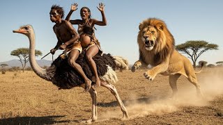 Life 3.6M Years Ago: The Untold Story of Homo habilis vs Giant Ostrich & Lion Ancestor