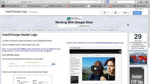Insert or Change a Header Logo on a Google Site