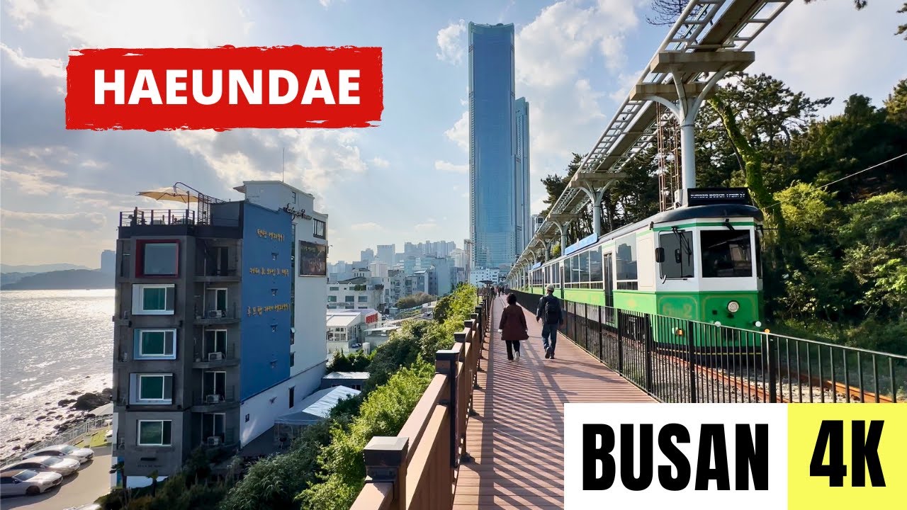 BUSAN, SOUTH KOREA 🇰🇷 [4K] Haeundae — 1 HOUR Walking Tour