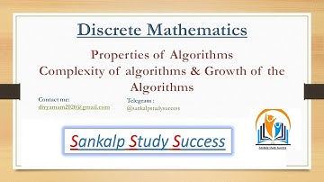 Algorithms - properties, growth of functions, complexity of algorithms