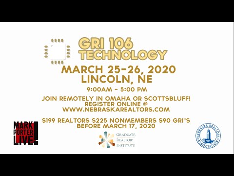 GRI 106 Technology (2-Day) in Lincoln, Omaha &amp; Scottsbluff, NE!