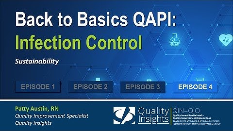 Back to Basics QAPI - Infection Control: Sustainability (Microlearn Episode 4)
