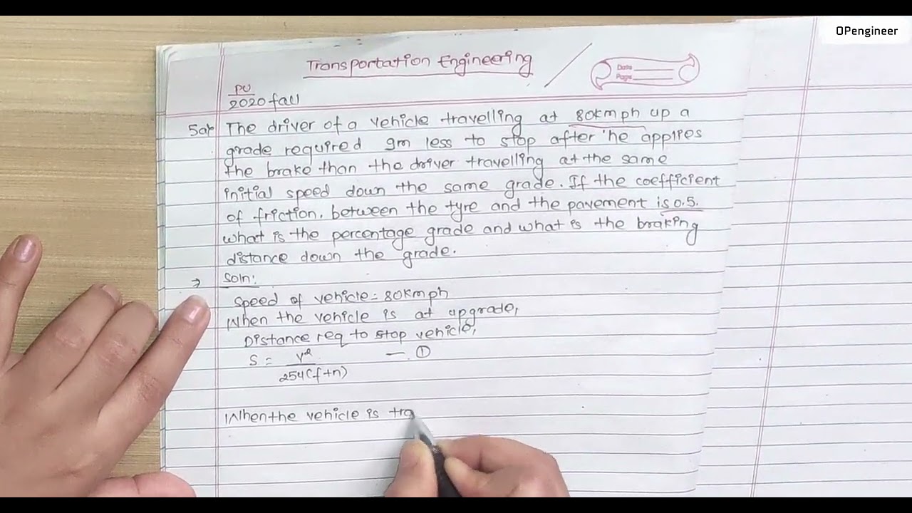 Calculate Braking Distance and Percentage Grade for Vehicles on  an 80 km/h Grade Hill 🚗⛰️