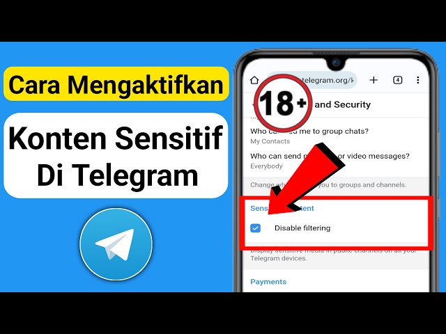 Cara Mengaktifkan Konten Sensitif Di Telegram (2023) |  Pengaturan Konten Sensitif Telegram class=