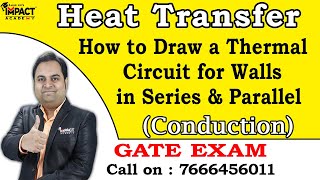 How to Draw a Thermal Circuit for Walls in Series & Parallel (GATE) | Conduction | Heat Transfer |