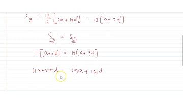 If the sum of the first `11` terms of an arithmetical progression equals that of the first `19`...