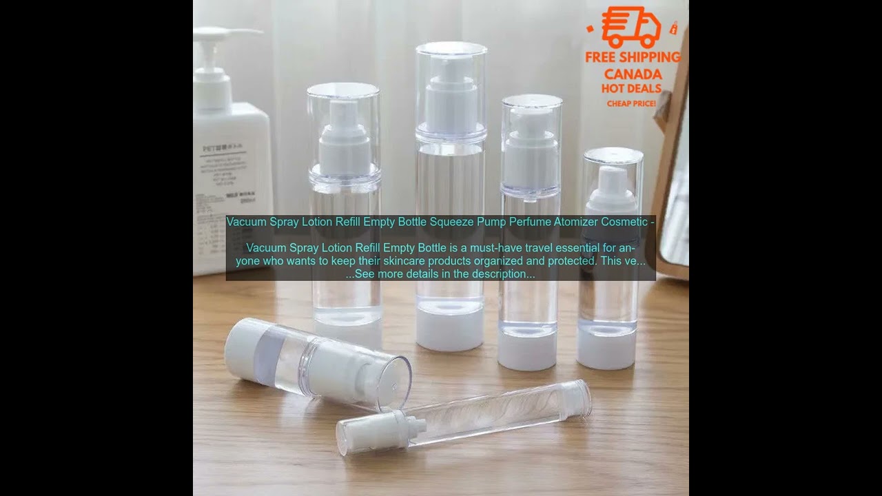 1005005292072656 Vacuum Spray Lotion Refill Empty Bottle Squeeze Pump Perfume Atomizer