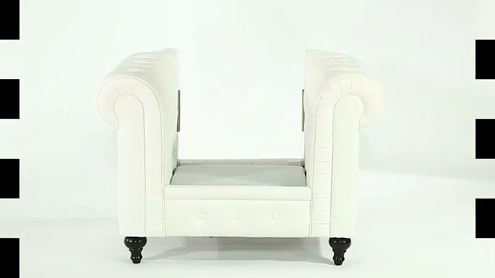 Emery Chesterfield Love Seat & Accent Chair with Rolled Arms | Chesterfield Love Seat
