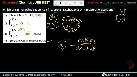 Which of the following sequence of reactions is suitable to synthesize chlorobenzene?