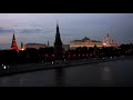 Moscow Kremlin At Night. Time Lapse.