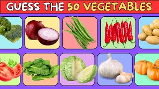 Guess The 50 Vegetables in 3 seconds ||  Vegetables Quiz