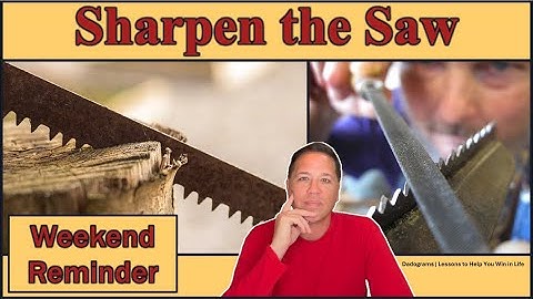 Sharpen the Saw |  Take a break on purpose | Dadogram Weekend Reminder 15
