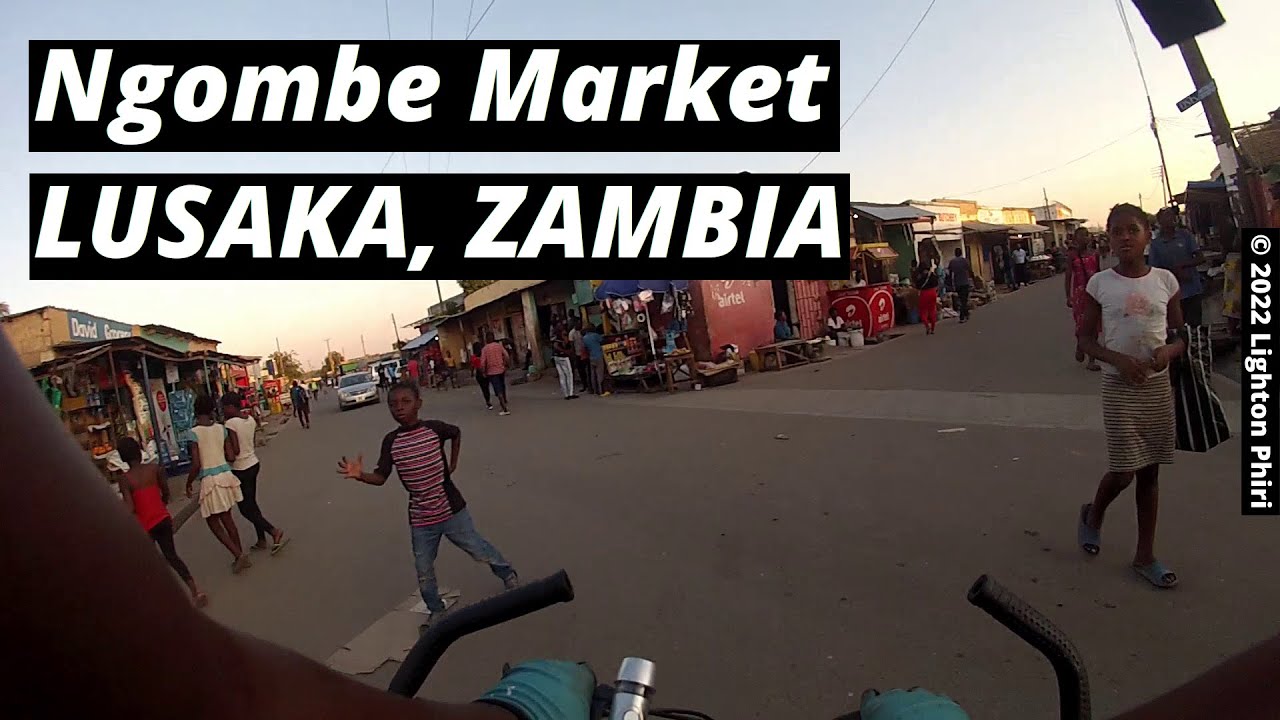 Lusaka, Zambia Cycling Through Ngombe Market, From Roma November