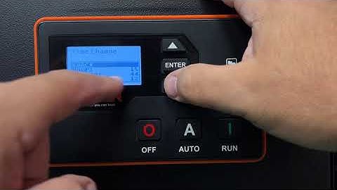 Setting up the exercise timer on a DynaGen Generator Controller